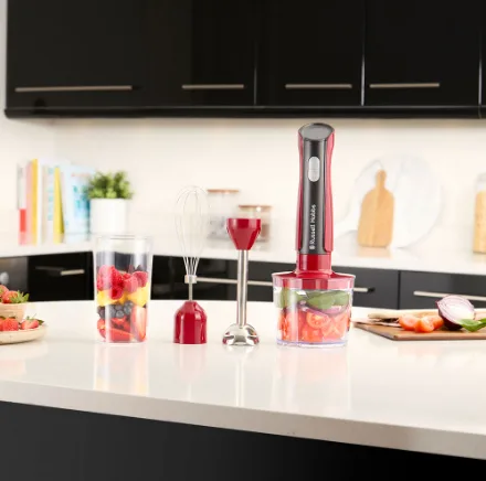 Занурювальний блендер Russell Hobbs 500 Вт нержавіюча сталь 5х41 см червоний