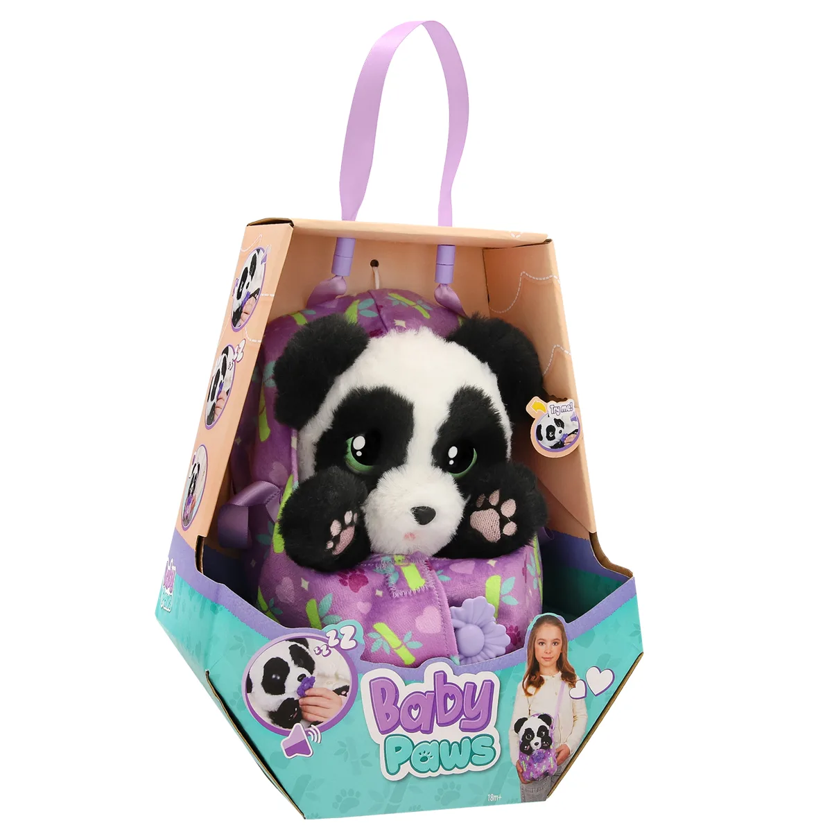 Інтерактивна іграшка Baby Paws текстильна 21,7х19х14,1 см Малюк Панда