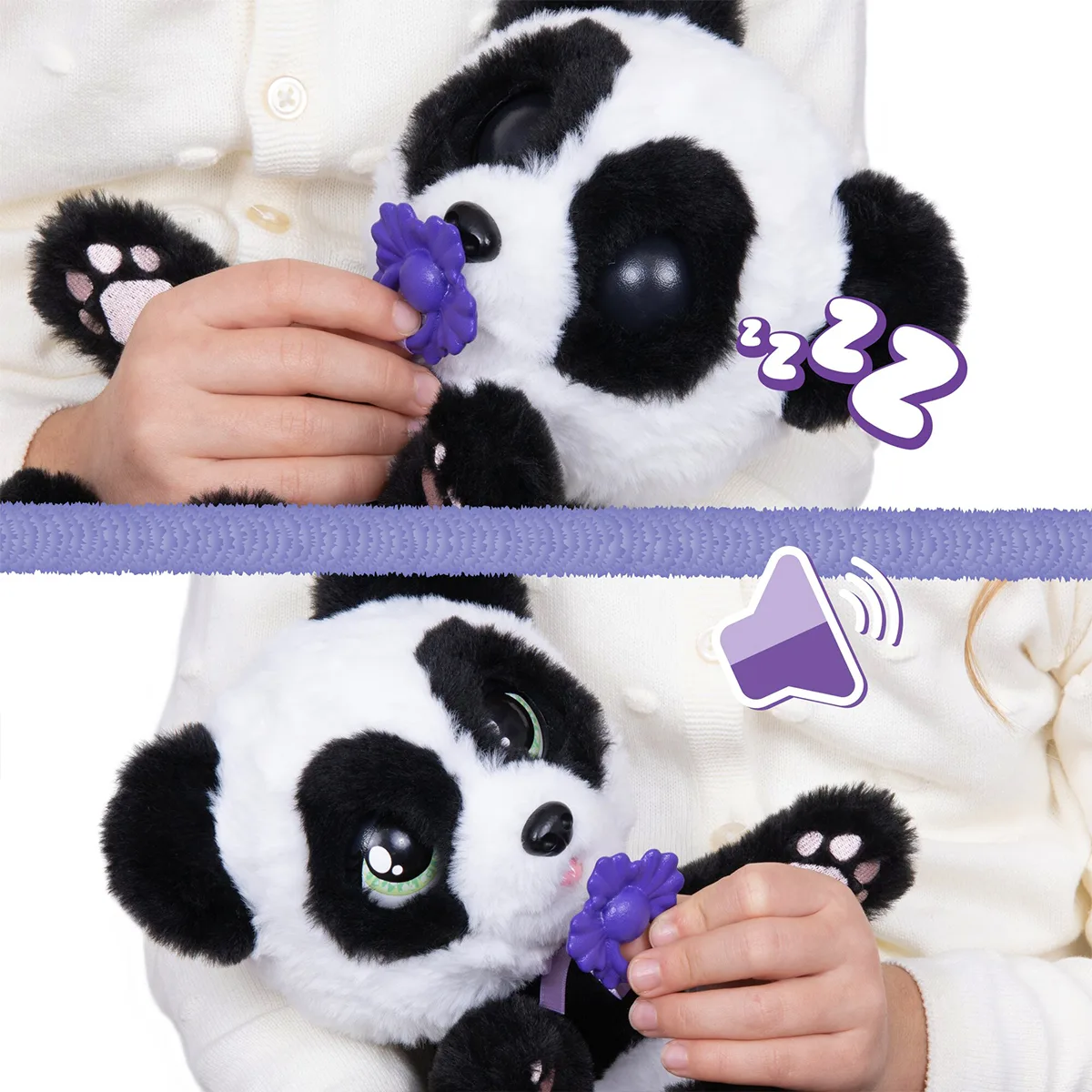 Інтерактивна іграшка Baby Paws текстильна 21,7х19х14,1 см Малюк Панда