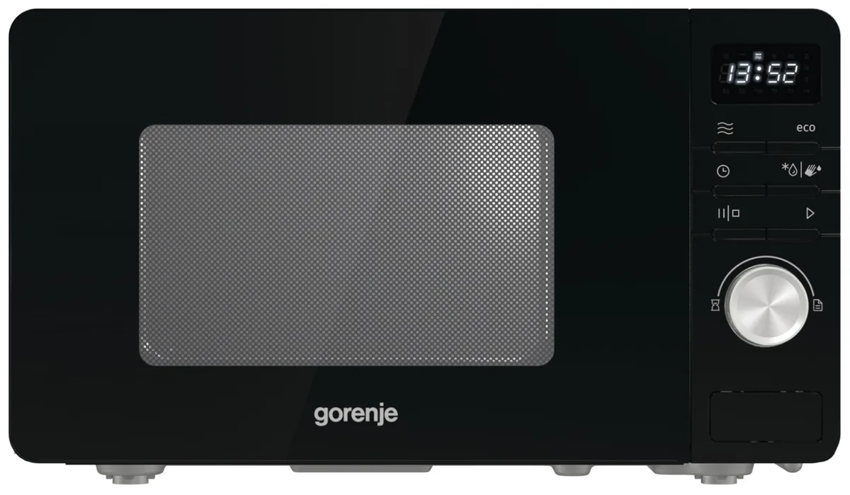 Мікрохвильова піч Gorenje 20 л чорна соло 800 Вт