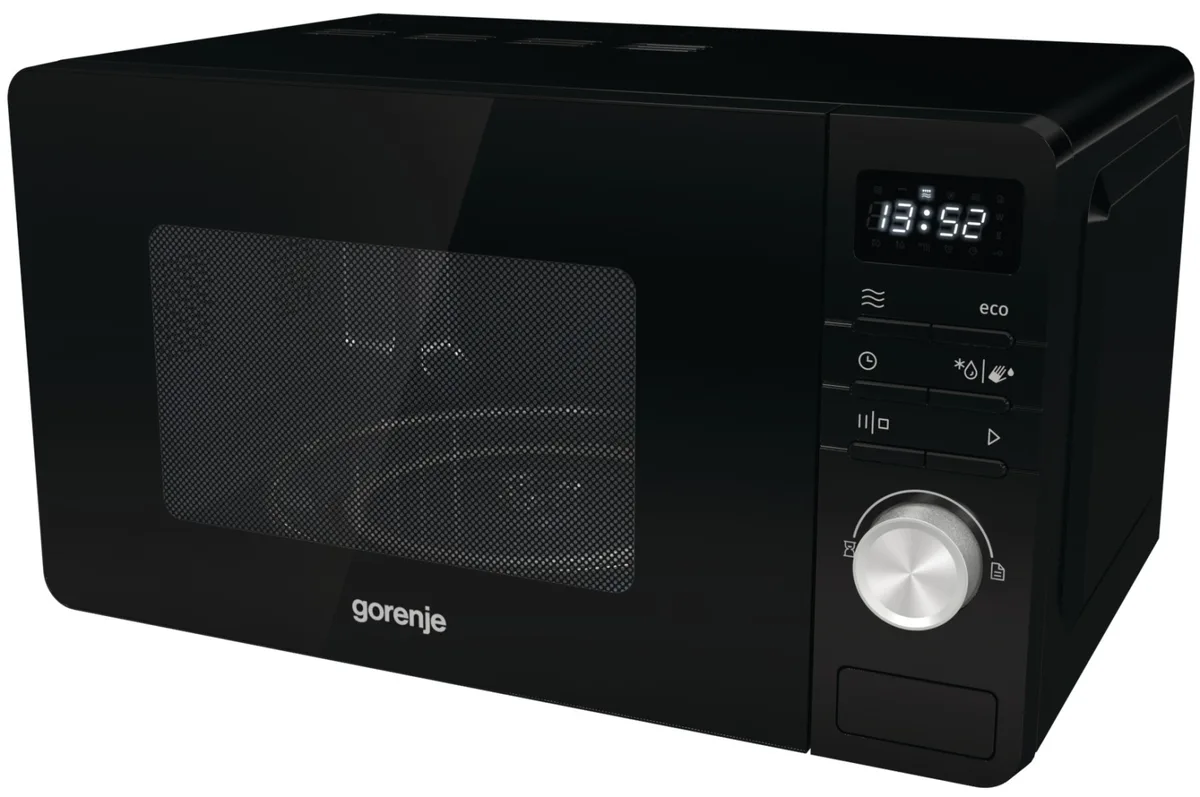 Мікрохвильова піч Gorenje 20 л чорна соло 800 Вт