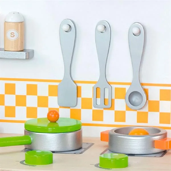 Детская кухня Viga Toys дерево 60х38х13 см разноцветная