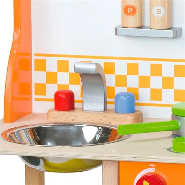 Детская кухня Viga Toys дерево 60х38х13 см разноцветная