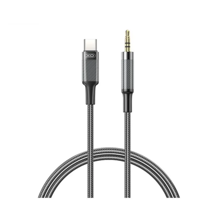 Аудіокабель XO Type-C to 3.5mm 1м чорний