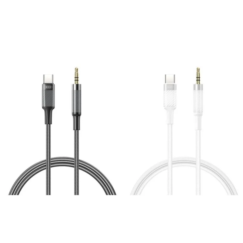 Аудіокабель XO Type-C to 3.5mm 1м чорний