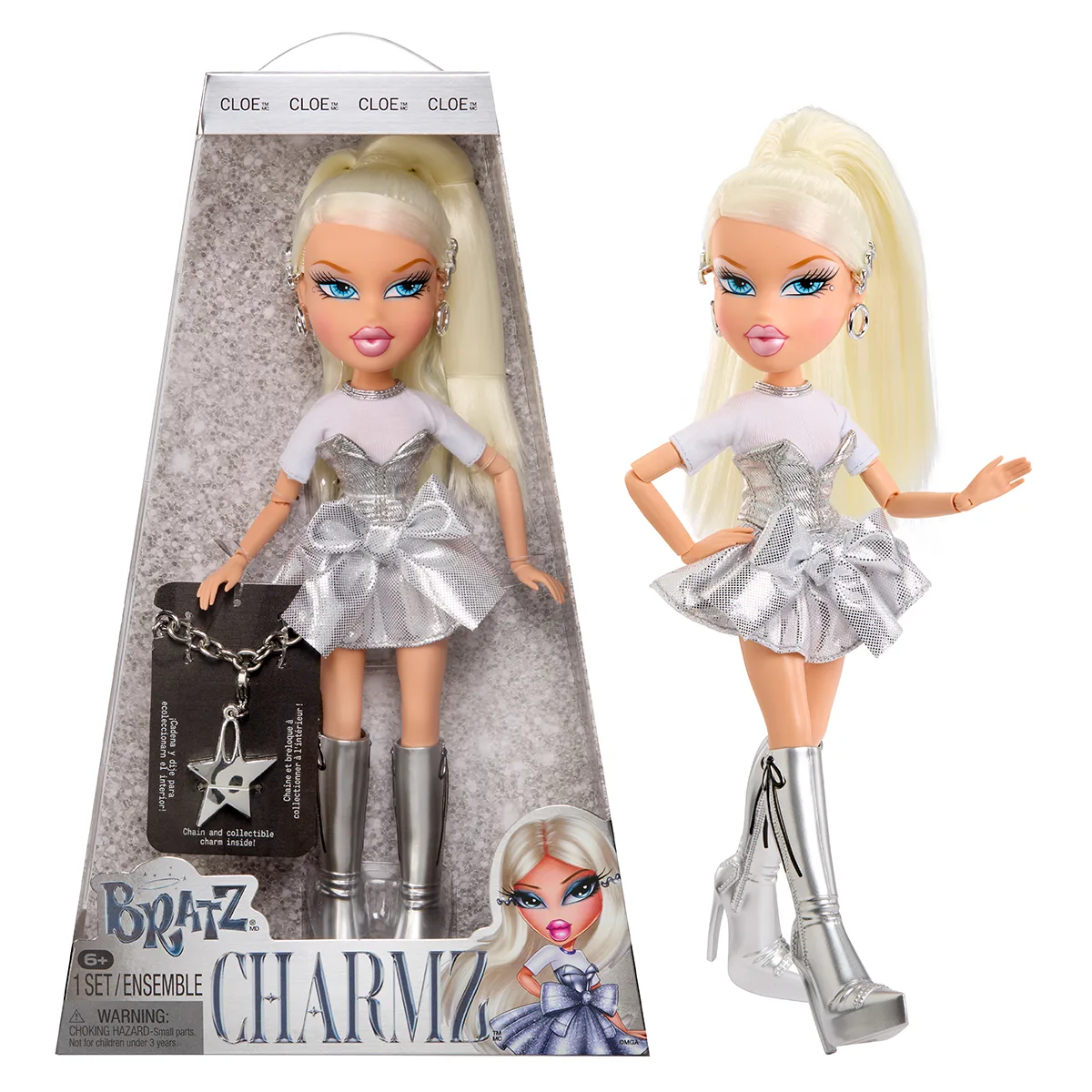 Ігровий набір Bratz Charmz комбіновані матеріали 27 см хромований