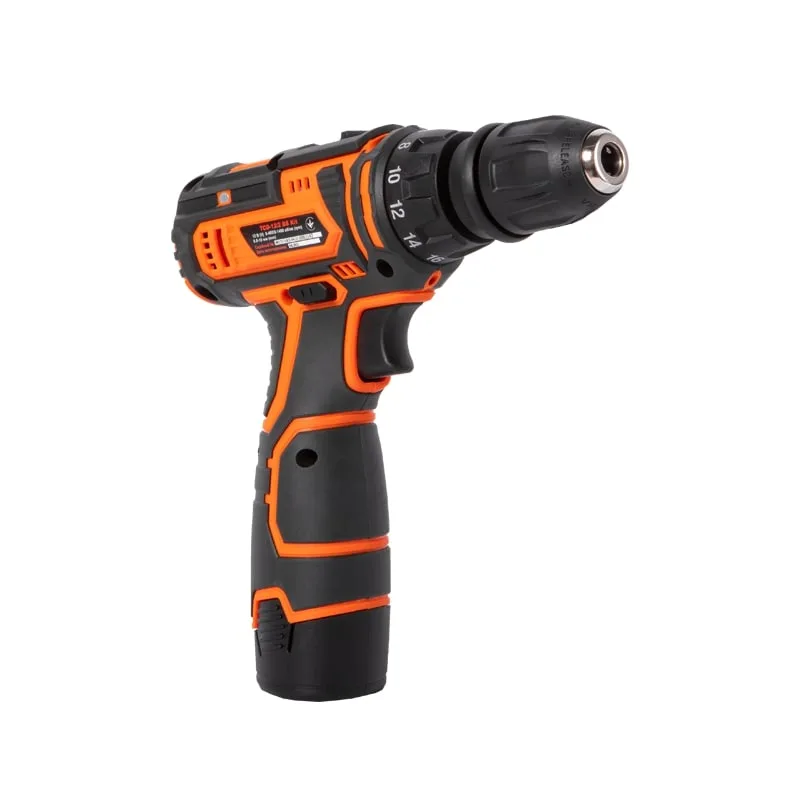 Аккумуляторная шуруповерт-дрель Tekhmann TCD-12/2 BS Kit 12В, 1х2А·час, 30Нм, 0-400·1400об/мин, 1кг, кейс с аксессуарами