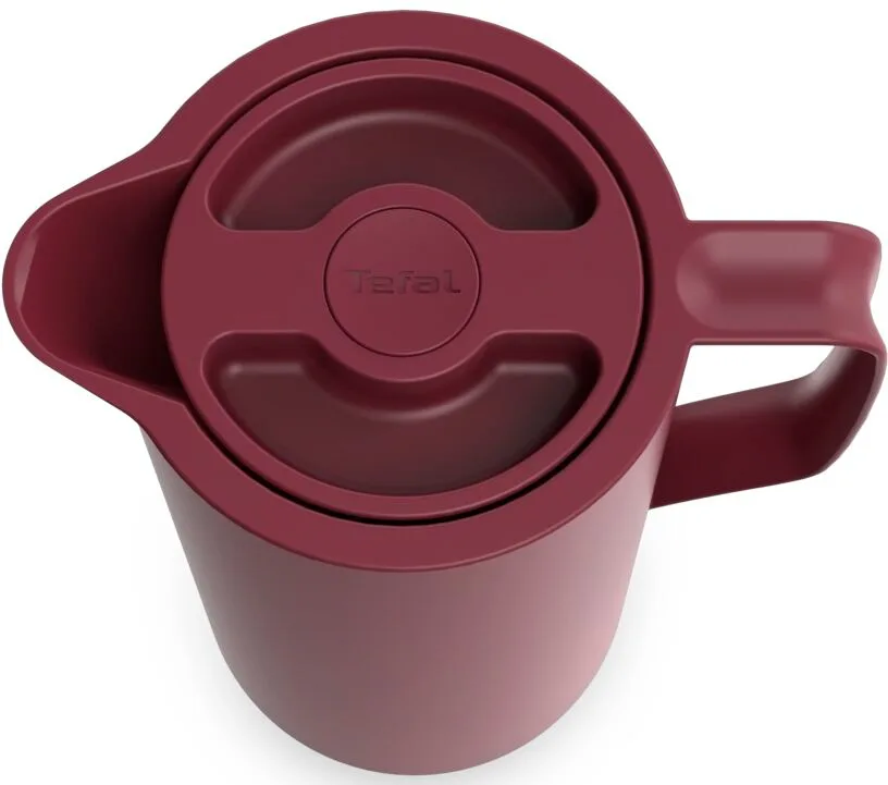 Термоглечик Tefal стеклянный 1л бордовый с двойными стенками герметичный