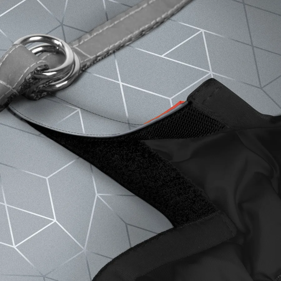 Шлея м'яка WAUDOG Reflective S2 43-45 см нейлон світловідбивна