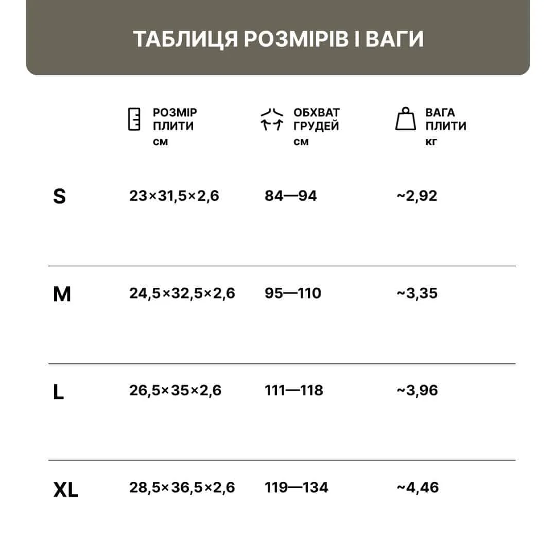 Керамічна плита Українська Броня SA4, тип Stand Alone, клас захисту ДСТУ 6, розмір L