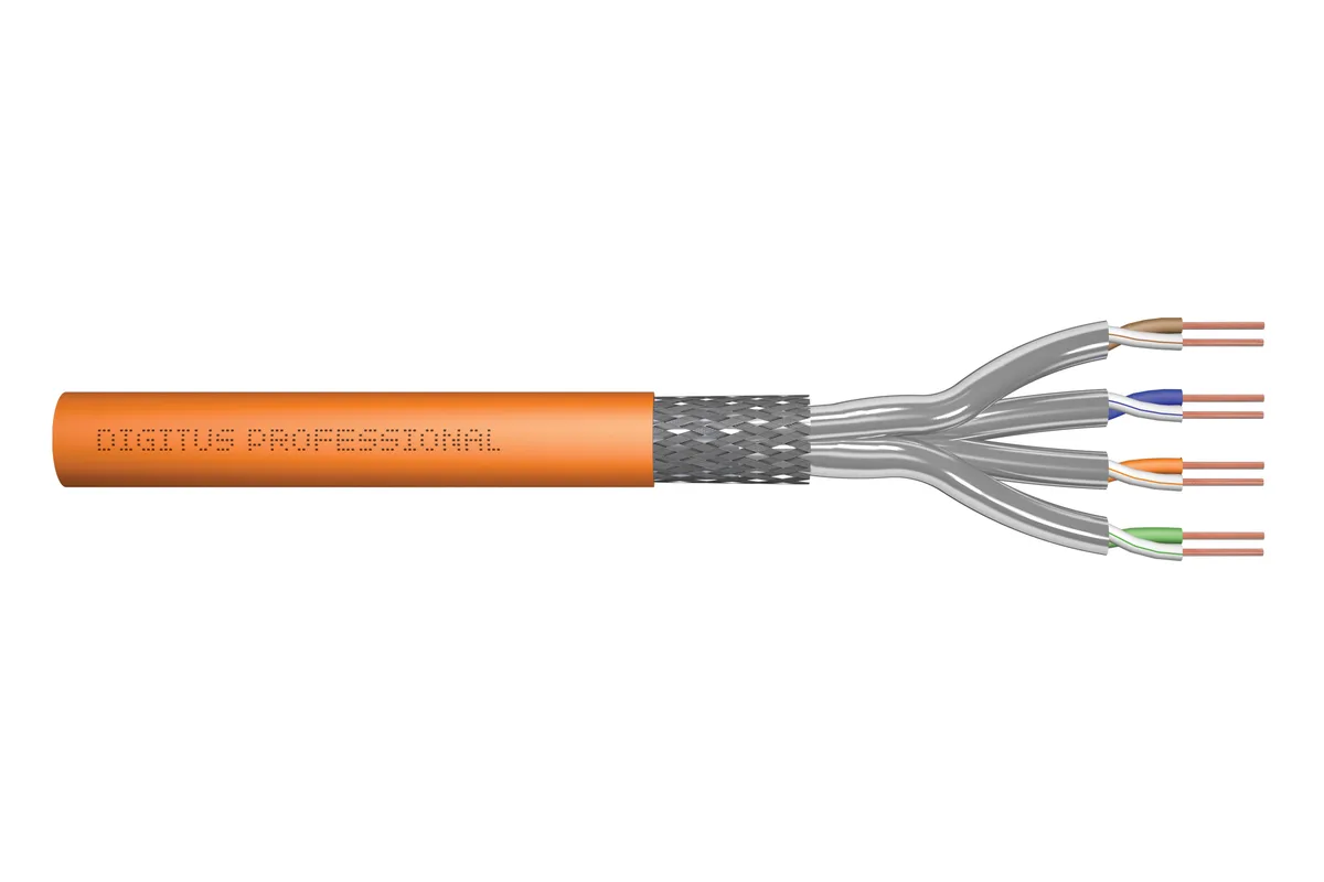 Кабель "вита пара" DIGITUS CAT 7 S-FTP, 500м, AWG 23/1, LSZH, помаранчевий