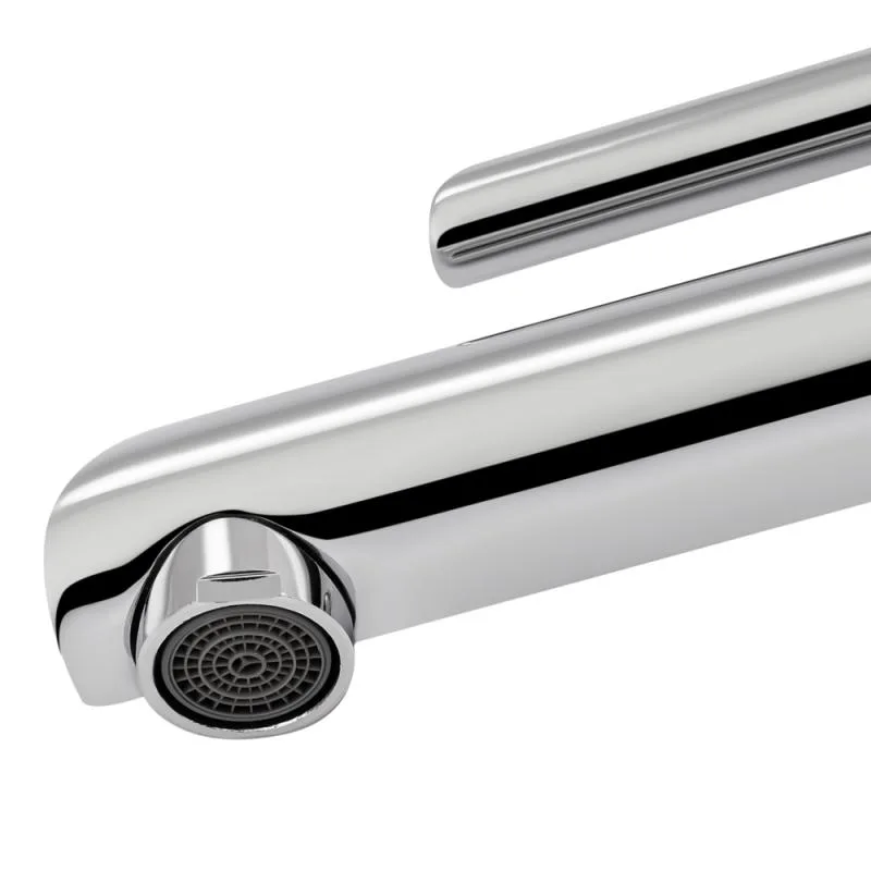 Змішувач для раковини Qtap Grand 001F хромований латунь 125х88 мм