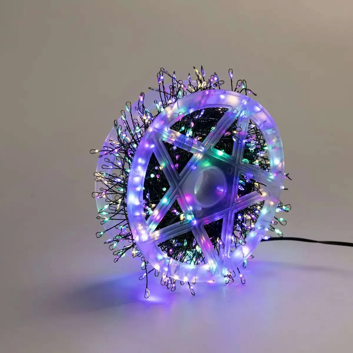 Гірлянда нитка світлодіодна 30 м 640 led різнокольорова зелений дріт
