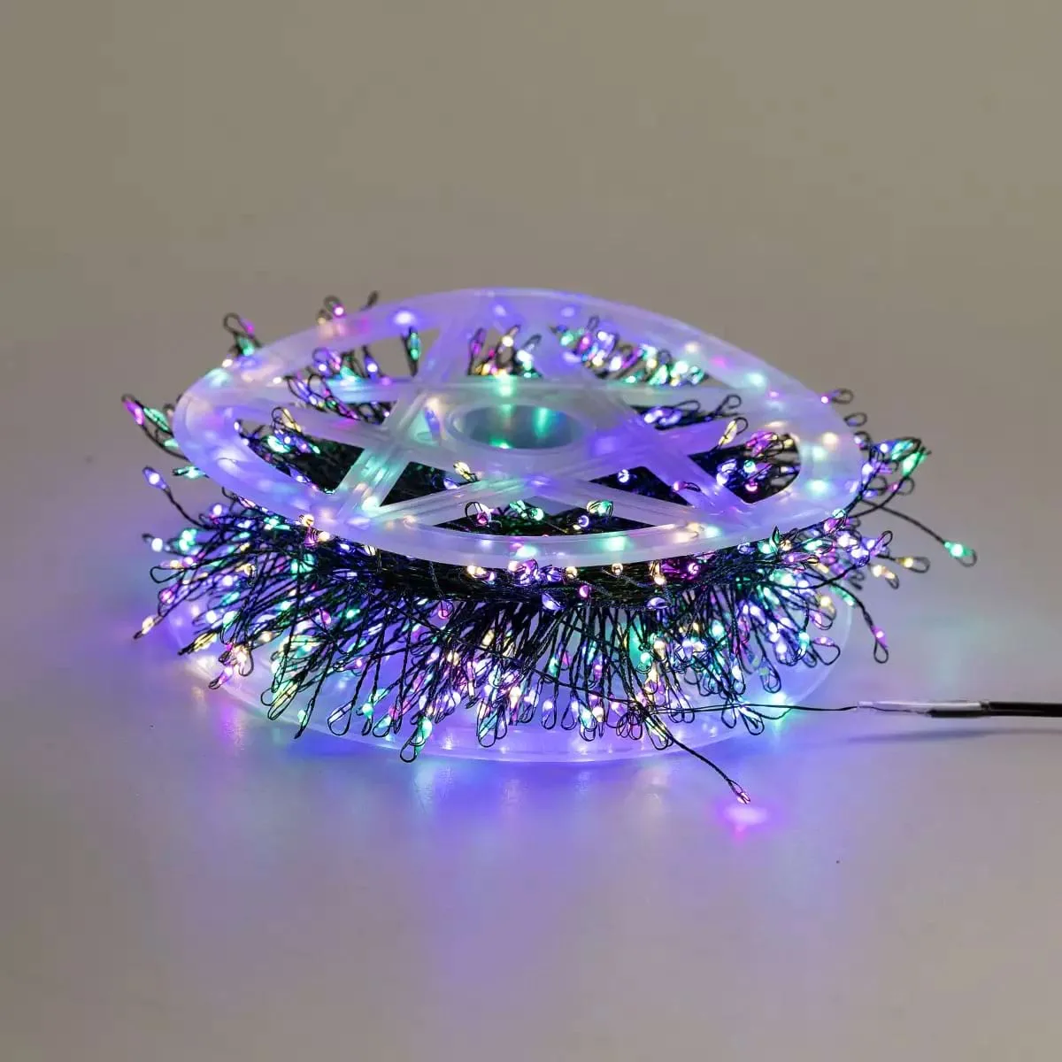 Гірлянда нитка світлодіодна 30 м 640 led різнокольорова зелений дріт