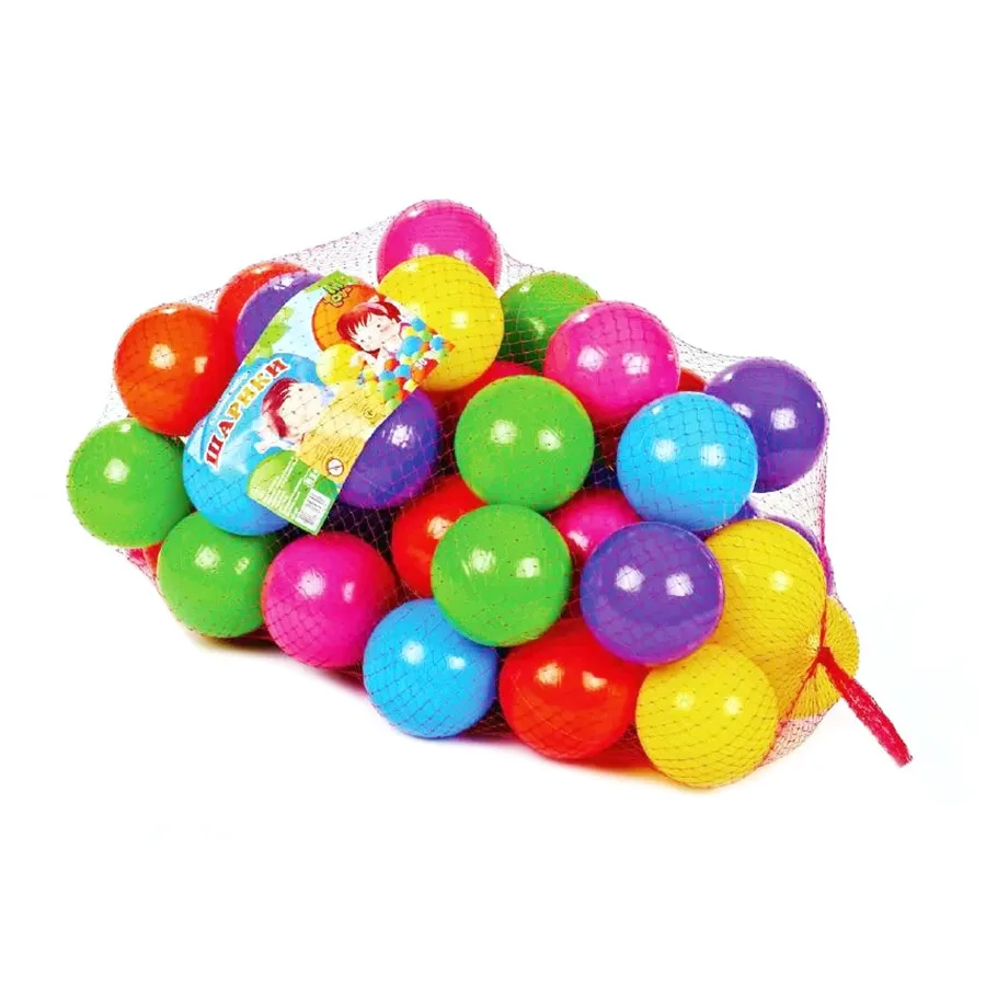 Шарики для сухого басейну Mtoys з пластику 80 мм різнокольорові