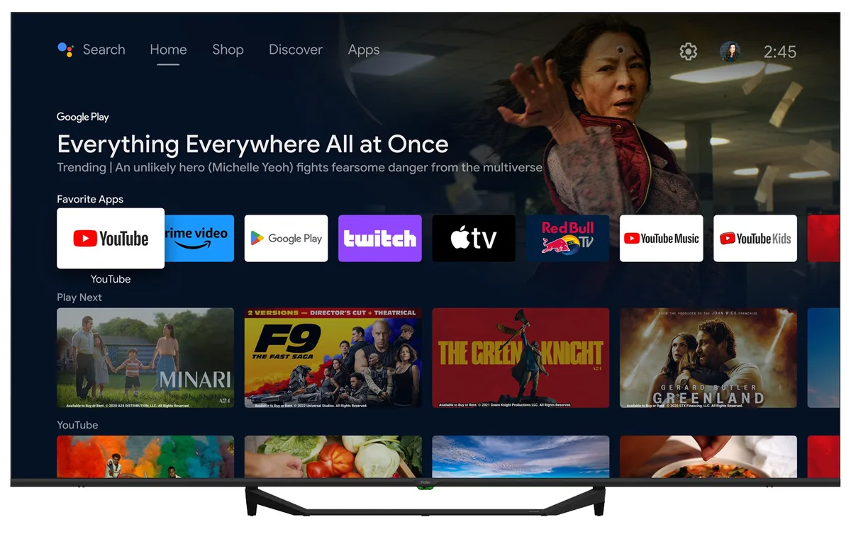 LED-телевізор Haier QLED 43" UHD Чорний