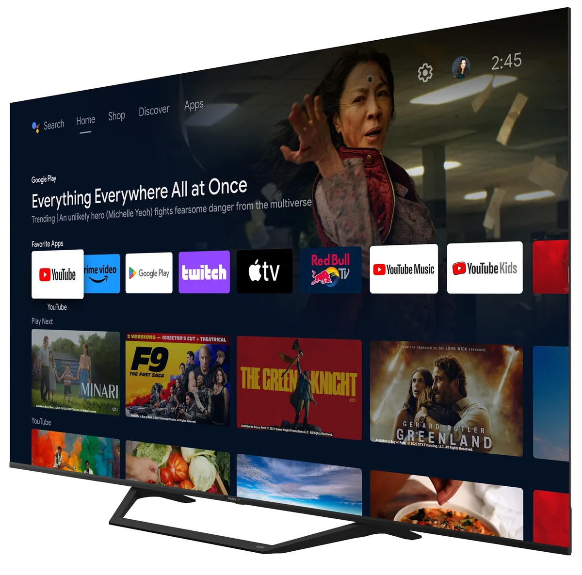 LED-телевізор Haier QLED 43" UHD Чорний