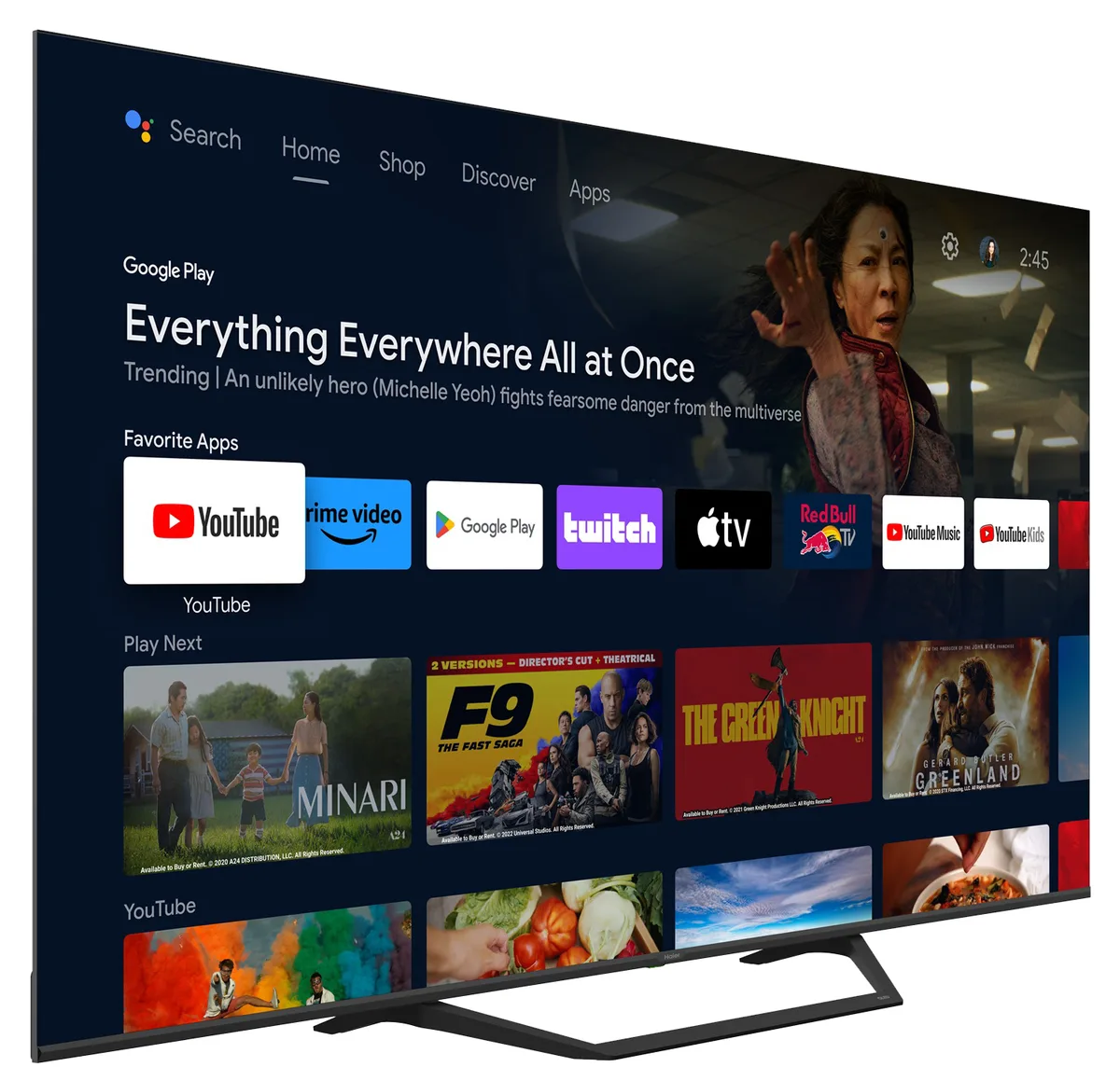 LED-телевізор Haier QLED 43" UHD Чорний