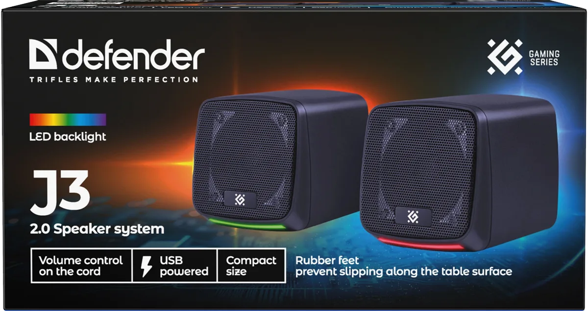 Акустика Defender 2.0 6 Вт Чорна USB 78х72х144 мм