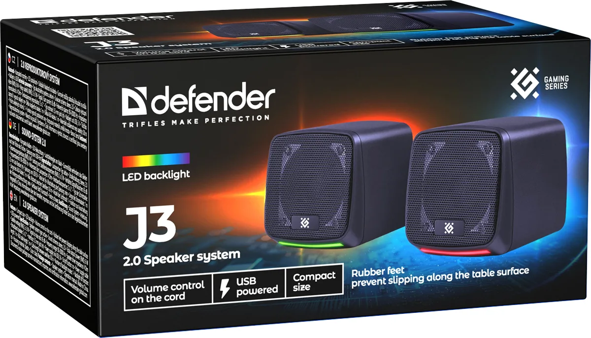 Акустика Defender 2.0 6 Вт Чорна USB 78х72х144 мм