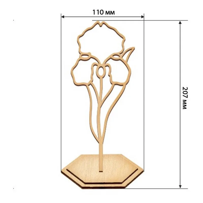 Набір для вітражного живопису Fabrika Decoru MDF 30х40 см Ніжний ірис
