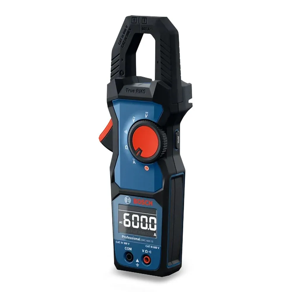 Электроизмерительные клещи Bosch Professional GMC 600-15 для измерения напряжения до 600В, питание 2AAх15В