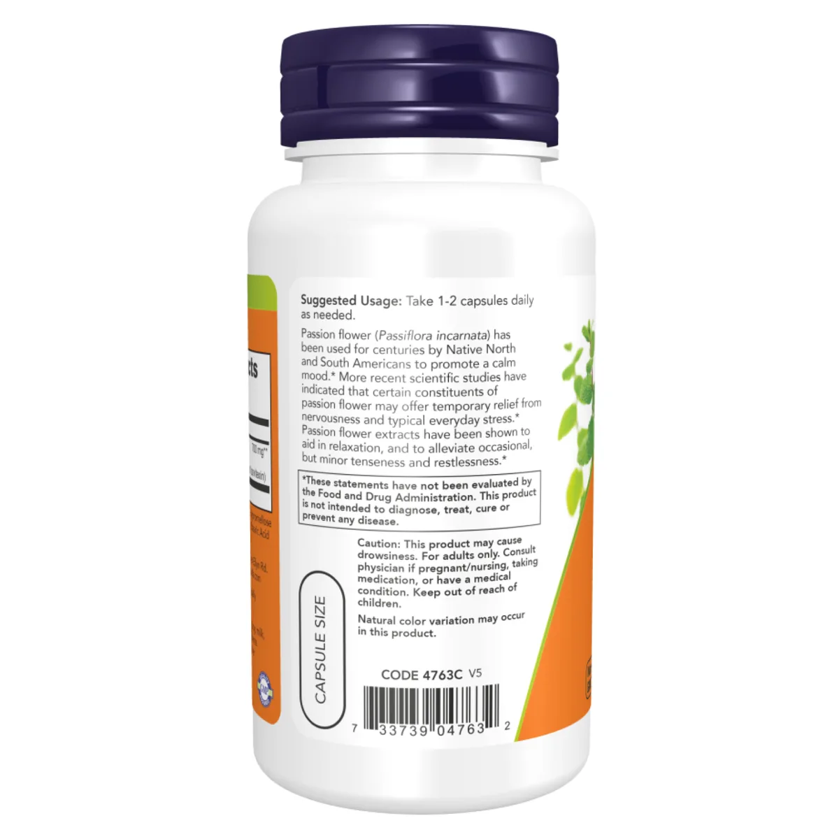 Страстоцвіт екстракт Now Foods 350 мг 90 капсул