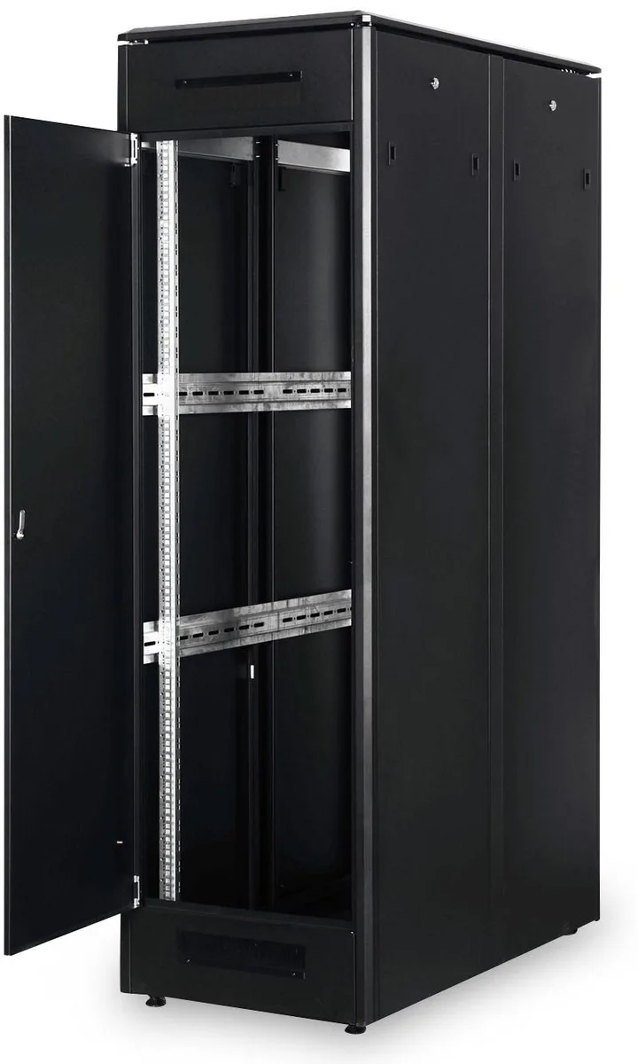 Шкаф DIGITUS 19", 42U, Network Unique, 600x1200 мм, максимально 800 кг, черный.