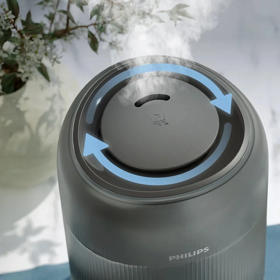 Зволожувач повітря Philips, класичне зволоження, серія 1000, для приміщень до 41 м2, об'єм 3 л, продуктивність 275 мл/год, електро