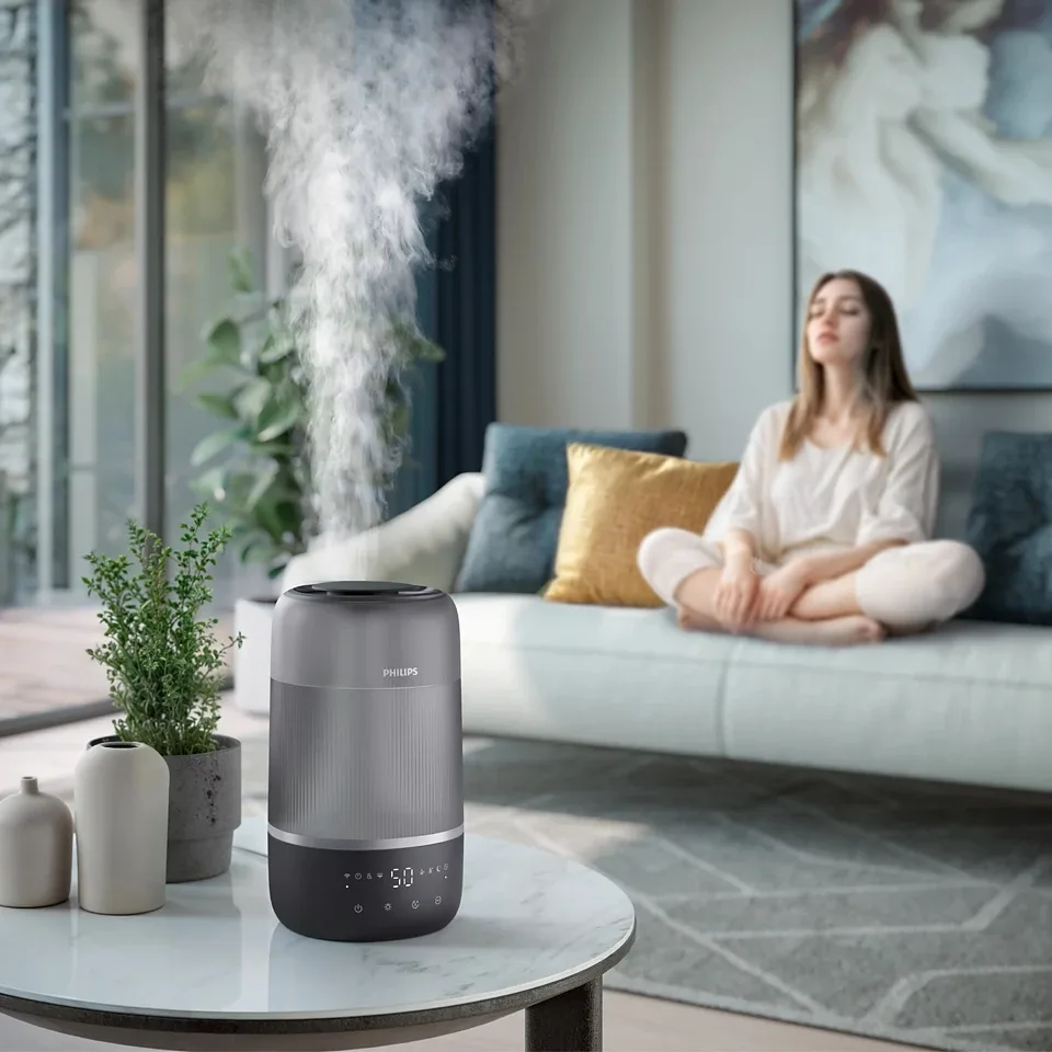 Зволожувач повітря Philips, класичне зволоження, серія 1000, для приміщень до 41 м2, об'єм 3 л, продуктивність 275 мл/год, електро
