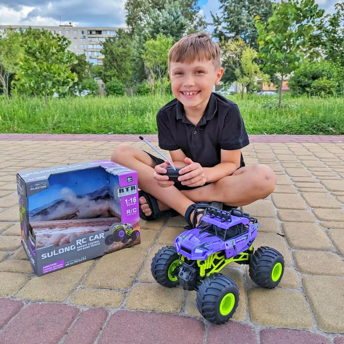 Автомобіль Sulong Toys р/к 1:16 метал пластик фіолетовий