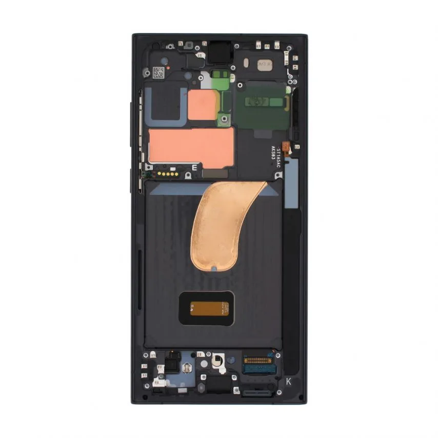 Дисплей Samsung Dynamic AMOLED 6,8 дюйм чорний з сенсором і рамкою Service Original