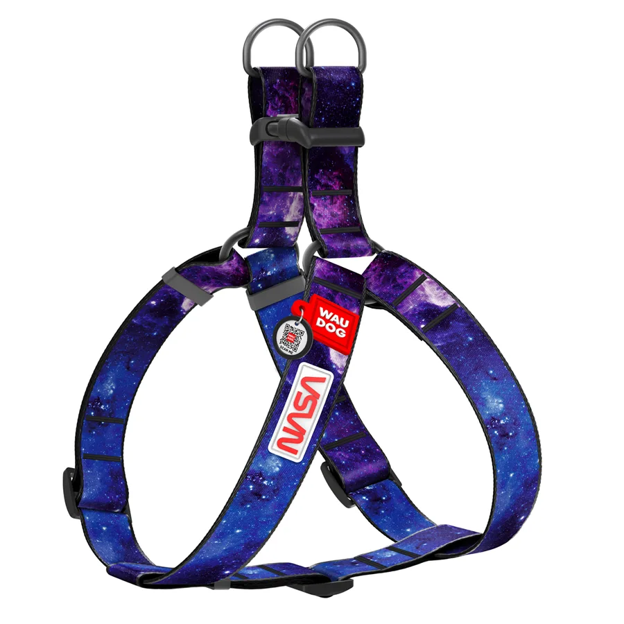 Шлейка WAUDOG Nylon XL 35 мм Нейлон Обхват шеи 70-100 см Рисунок NASA21