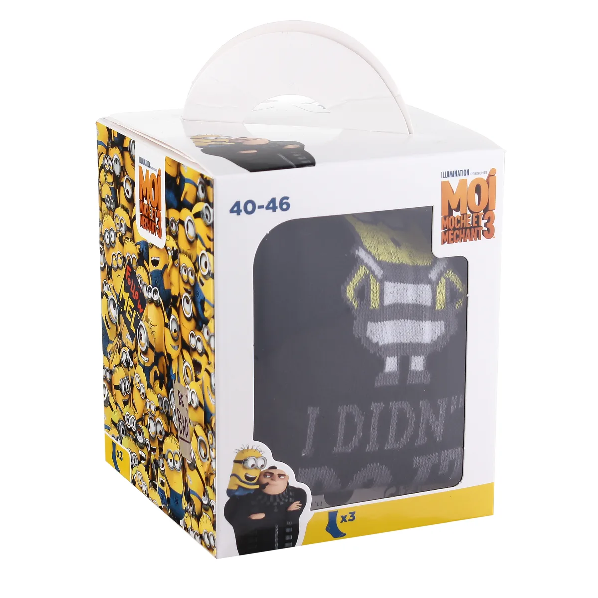 Шкарпетки Minions 71% бавовна 40-46 сірі чорні