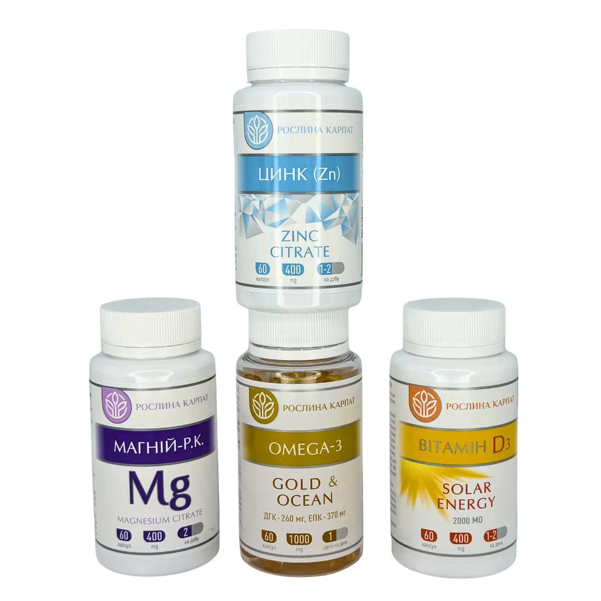 Комплексна програма Вітаміни для жінок – Omega 3, Вітамін D3, Магній, Цинк Рослина Карпат