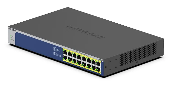 Комутатор NETGEAR GS516PP 16xGE PoE, 260Вт, некерований