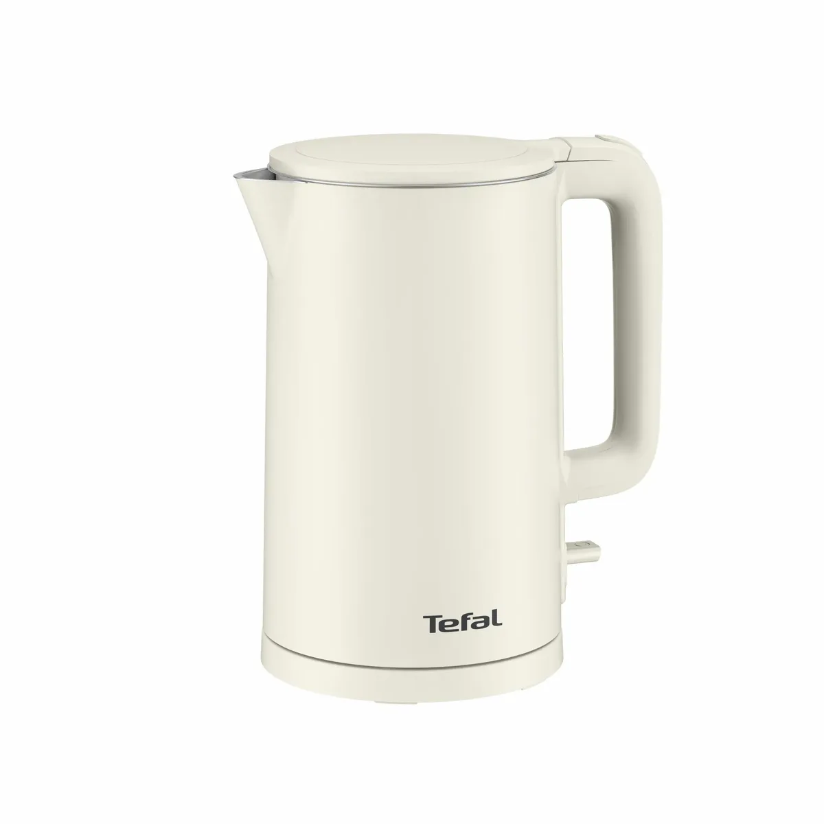 Електричний чайник Tefal Thermo Protect, 1.5 л, пластиковий корпус, нержавіюча сталь, світло-кремовий.
