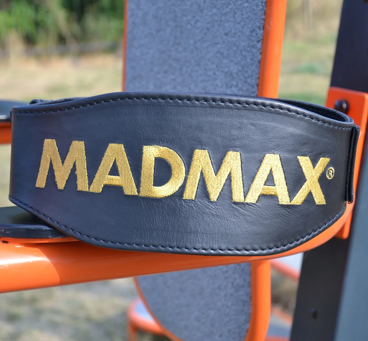 Пояс для важкої атлетики MadMax натуральна шкіра XL чорний