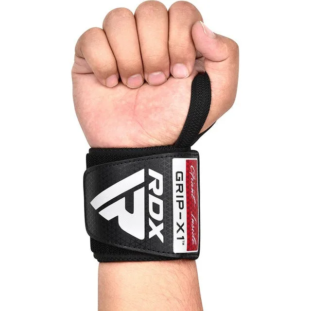 Бинти для зап'ясть RDX GYM бавовна чорні червоні