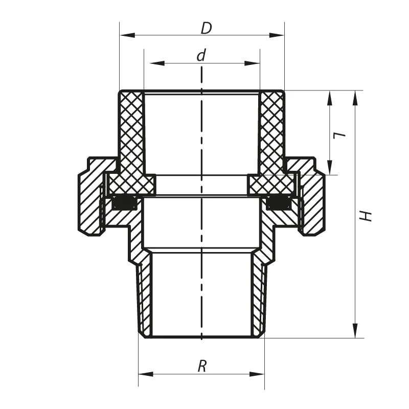 Згін-американка KOER PPR 63 мм Сірий