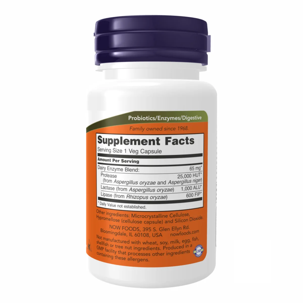 NOW Foods Dairy Digest Complete 90 vcaps – ферменти для перетравлення молочних продуктів.