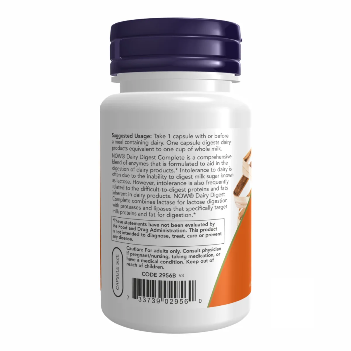 NOW Foods Dairy Digest Complete 90 vcaps – ферменти для перетравлення молочних продуктів.