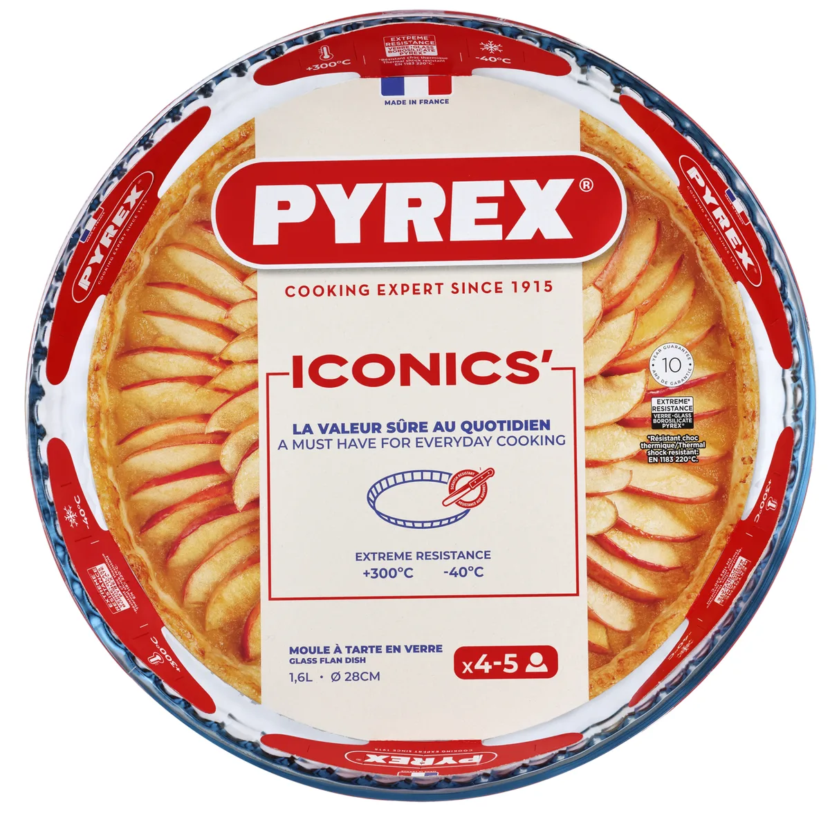 Форма для випічки Pyrex боросилікатне скло 28 см кругла