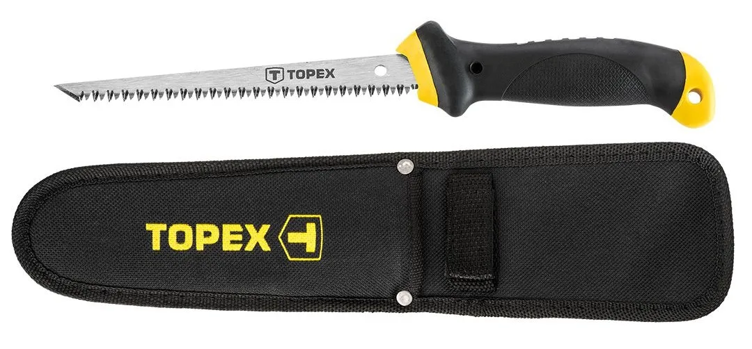 Ножовка для гипсокартона TOPEX, 150 мм, 8 TPI, с чехлом