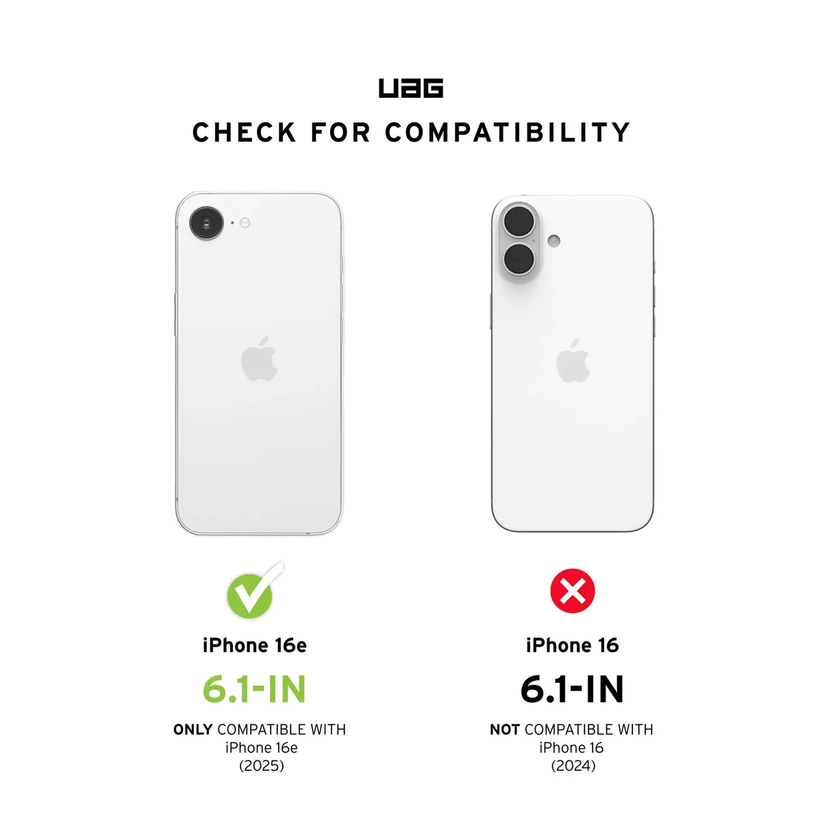 Чохол UAG для iPhone 16E (4th Gen, 2025), Plyo MagSafe, Ice/White