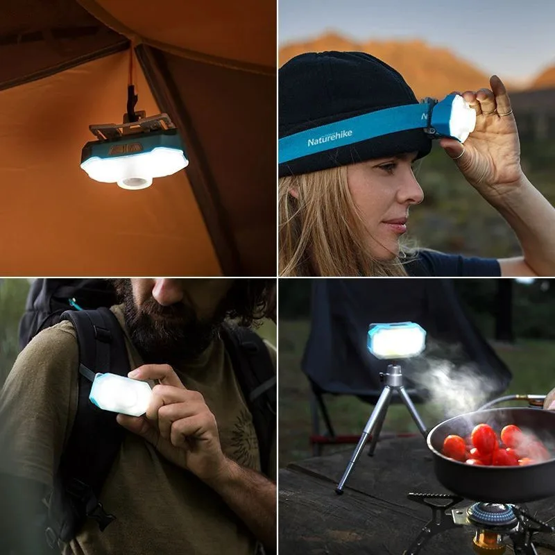 Ліхтар налобний Naturehike ABS 76х43х45 мм блакитний