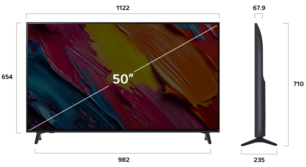 LED-телевизор LG QNED 50 дюймов UHD Черный