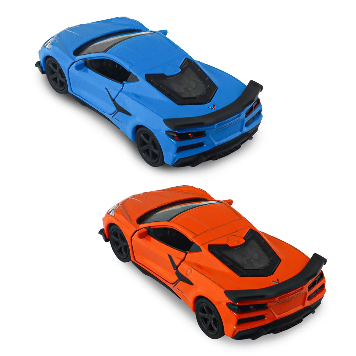 Автомодель TechnoDrive метал 12х5х3,5 см помаранчевий світло-блакитний