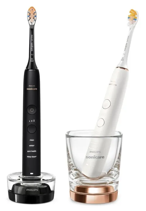 Зубна електрощітка Philips Sonicare ультразвукова 62000 рухів на хвилину чорна та біла