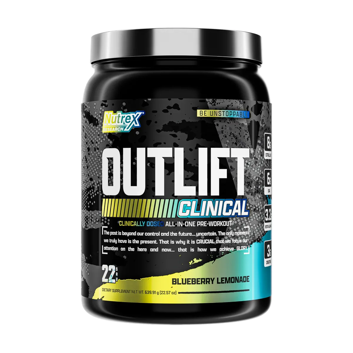 Предтренувальний комплекс Nutrex Outlift Clinical 639,91 г Лимонад з чорницею